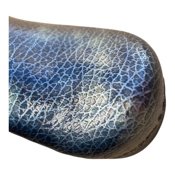 DANSKO Professional Metallic Blue Crackle Clogs EU 35 US 5 Nurse Work Shoe - Picture 13 of 16